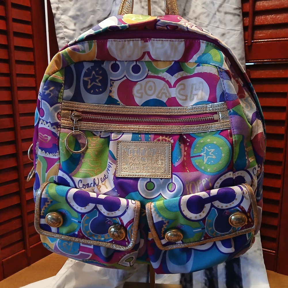Coach Multicolor Graphic Mini Backpack - image 1